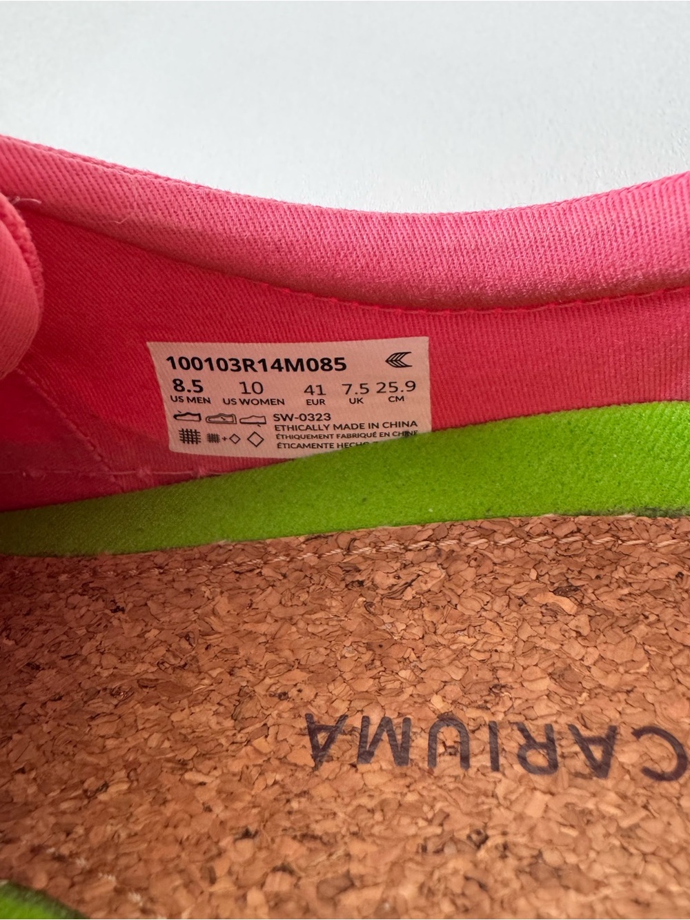 Cariuma OCA Low Pink Lemonade Canvas Sneaker | 10 - Picture 8 of 11